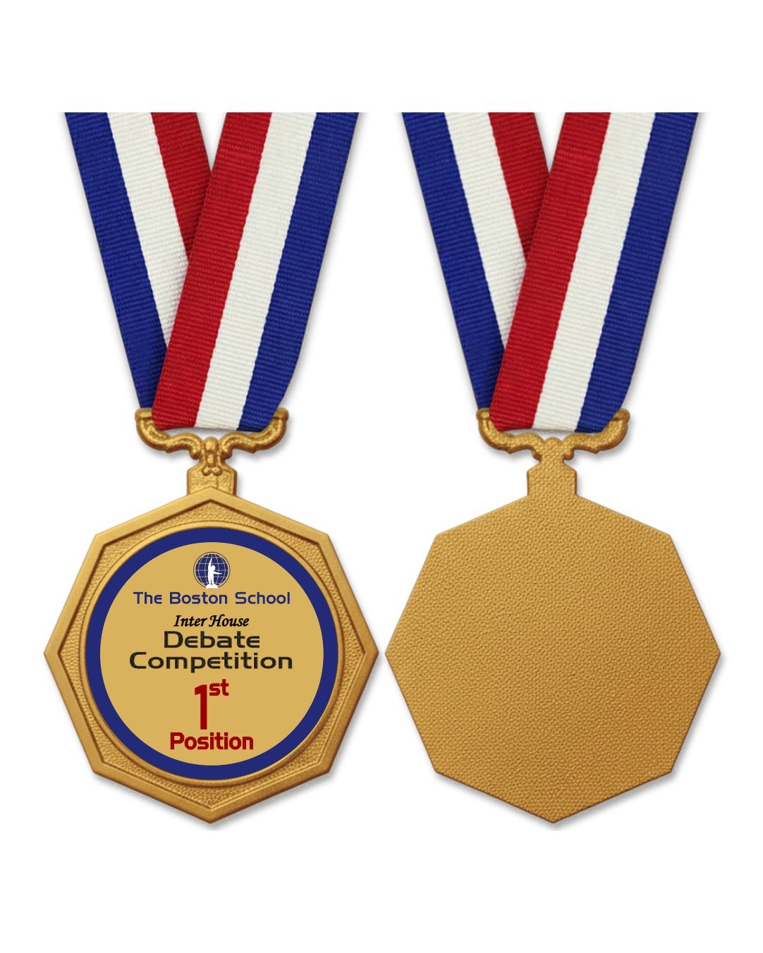 Octagon Single Sided Medal